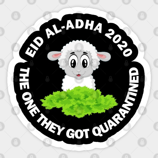 Happy Eid Mubarak 2020 Al-Adha Quarantine Lockdown Social Distancing Funny Gift Sticker by Amazing Arts